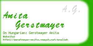 anita gerstmayer business card